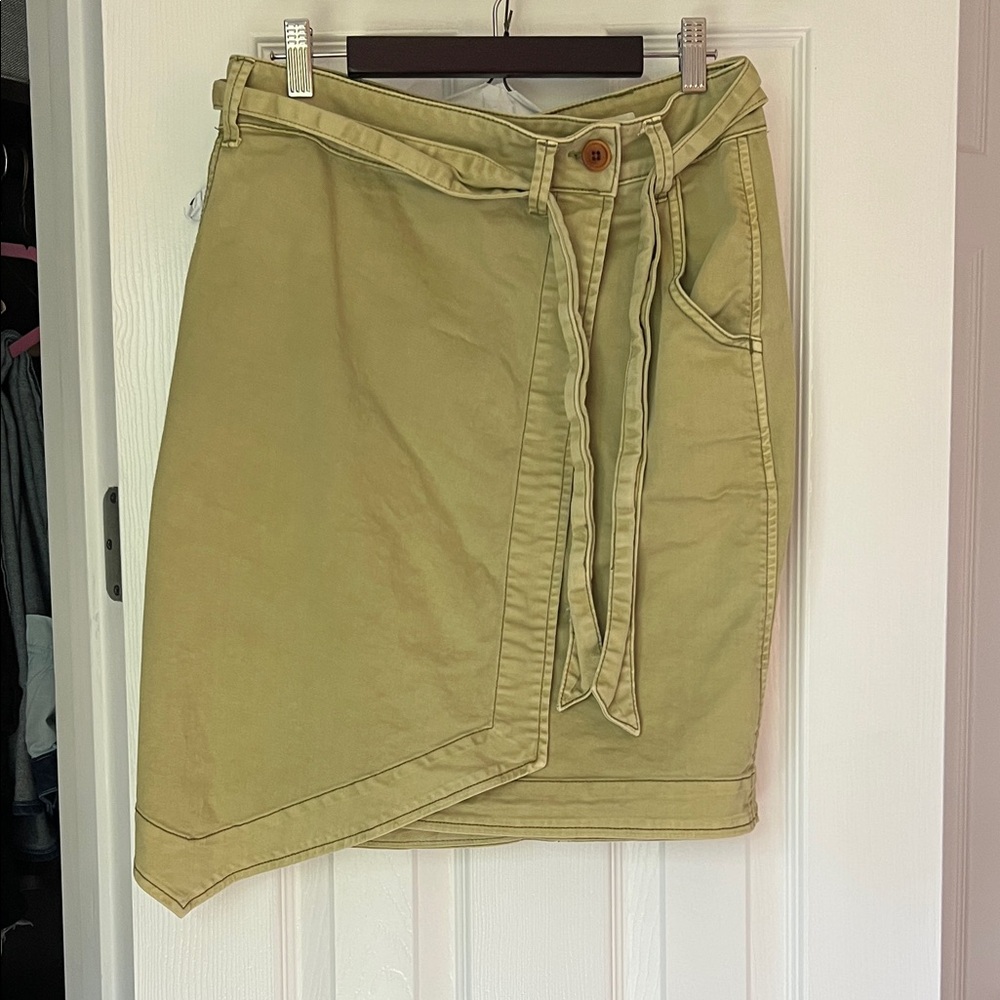 Anthropologie Olive Midi Skirt